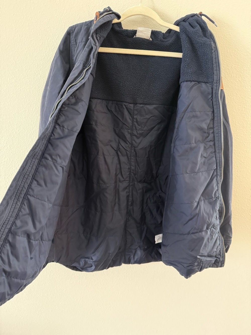 Columbia Women’s Chatfield Hill Jacket Coat Navy Blue Warm Winter Cozy Large - Picture 7 of 8